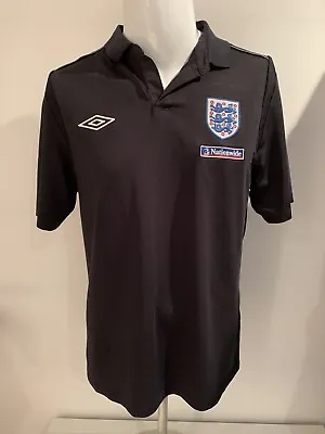 £31.49 • Buy ENGLAND Umbro National Football Team Black Away Football Top Shirt Size L Rare 