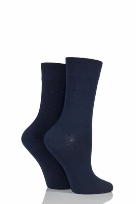£9.99 • Buy Ladies 2 Pair Elle Plain Bamboo Fibre Socks