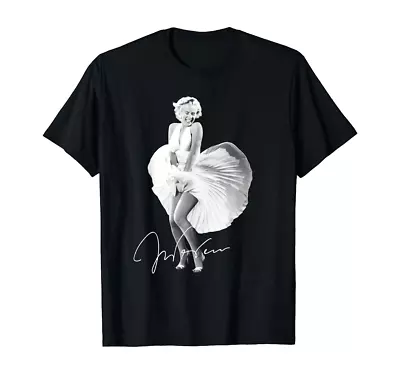 Marilyn Monroe Dress Pose T-Shirt Black Cotton Unisex S-345XL - Free Shiping • $16.99