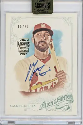 Matt Carpenter 2017 Topps Signature Seres Autograph 15/22 Auto Allen & Ginter • $79.99