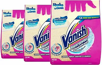 Vanish Power Carpet Cleaner Powder 650g Shake And Clean For Large Areas X 3 Pack • £27.99