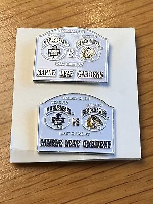 Two 1999 Last Game At Maple Leaf Garden Leafs VS Blackhawks Pin; Both Versions • $14.99