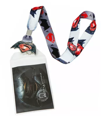 Batman V Superman Dawn Of Justice Logo Lanyard With ID Holder & Charm Official • $8.99