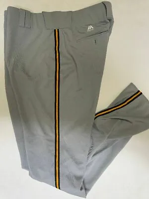 Pittsburgh Pirates Throwback Grey Majestic Pro Baseball Pants 32-42 Waist • $64.99