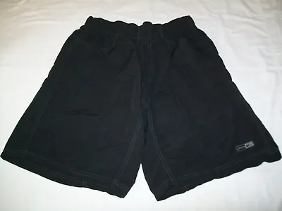 Vintage REI Cycling Shorts Solid Black Padded Mountain Bike Nylon Shorts - Men M • $14.56