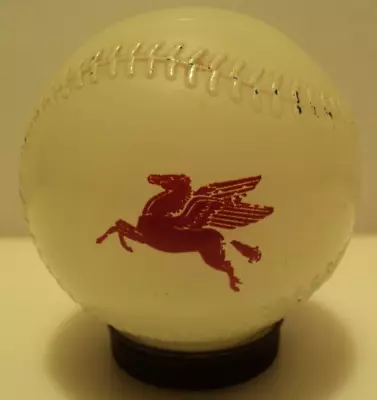 Flying Pegasus  Glass Baseball Coin Bank Vintage Promo Collectible Mobil Gas Oil • $25