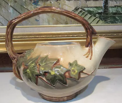 Vintage McCoy 1950's Era Ivy Pattern TEAPOT Leaves Vine & Branch Handle NO LID • $24.99