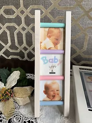 MALDEN ~ Baby Loft Wooden Step Ladder Picture Frame (3”x3” Photos)  • $9.99