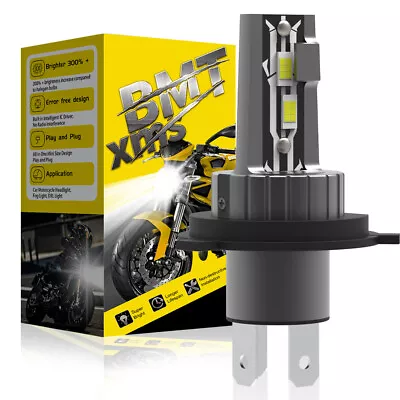 $15.99 • Buy H4 9003 HS1 3COB LED Headlight Bulb For Harley Street 750 Road King V-Rod Dyna