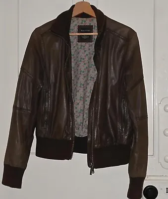 Marc O'Polo Ladies Jacket Soft Brown Leather UK Size 36 • £65