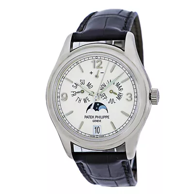 PATEK PHILIPPE 18K White Gold Annual Calendar Moonphase 5146 G Box Warrant MINTY • $33890