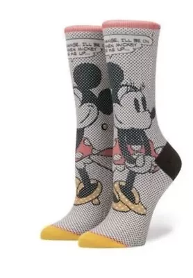 Nwt Stance Disney Girls 515 Tick Tock Minnie Mouse Crew Socks Youth Med 11-1 • $9.99