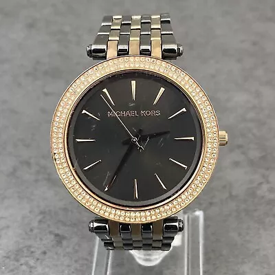 Michael Kors Darci Womens Watch MK-3584 R.Gold Black Gunmetal New Battery MK3584 • £34.90