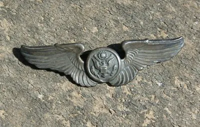 WW2 US Army Air Force AAF  Air Crew Wing 3 Inch STERLING  • $79.95