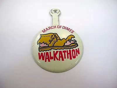 Vintage Button Badge: March Of Dimes Walkathon (unbent Tab) • $8.99