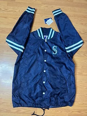 Vintage Starter Seattle Mariners Jacket Mens Large Blue Windbreaker MLB 90s • $75