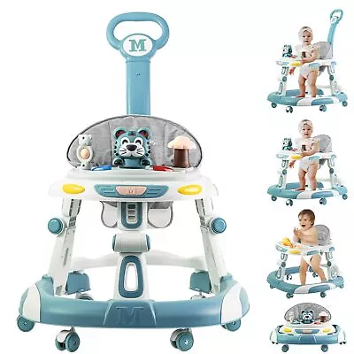 Baby Walker 4-in-1 Foldable Baby Walkers And Baby Activity Center With Toys ... • $101.99