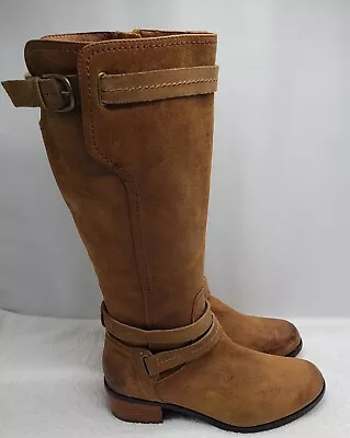 Ugg Darcie Distressed Leather Harness Tall Riding Boots Size 8 Womens Brown • $69.97