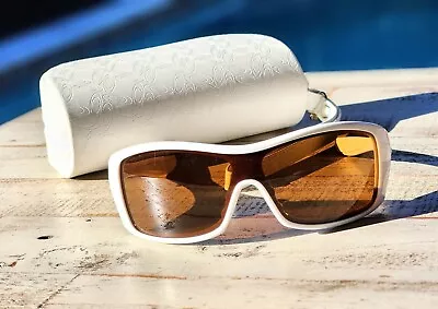Oakley Forsake Polarized White Wrap Fashion Sunglasses Excellent  • $399