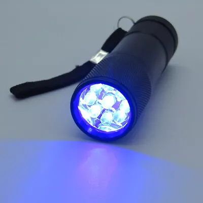 9 LED 460nm Blue Light LED Flashlight Hunting Night Vision Blue Lamp Torch • $6.65