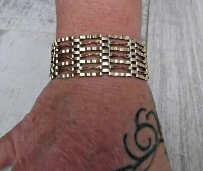 £374.99 • Buy Ladies 9ct Gold 7 Bar Gate Bracelet Weight (15.5 Grams)