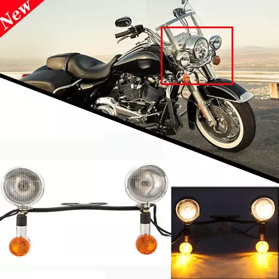 Passing Spot Fog Turn Signals Light Bar Kit For Yamaha V Star 250 650 950 1300 • $67.34