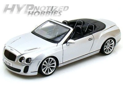 $34.85 • Buy Bburago 1:18 Bentley Continental Ss Convertible Silver Die-cast 18-11035mjsil*