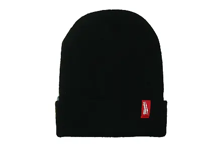 MILWAUKEE Black Acrylic Cuffed Beanie Hat • $19.98