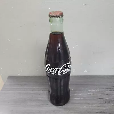 Vintage 1957 Full Coca Cola Bottle RaRe KING Size Soda Pop • $27.78