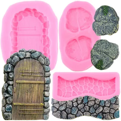 Fairy Garden Door Stone Path Silicone Mold DIY Baby Birthday Fondant Decorating • £10.97