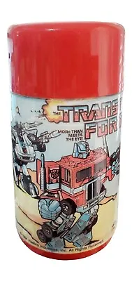 Vintage The Transformers Aladdin Hasbro Lunchbox Thermos ONLY OPTIMUS PRIME  • $15.99