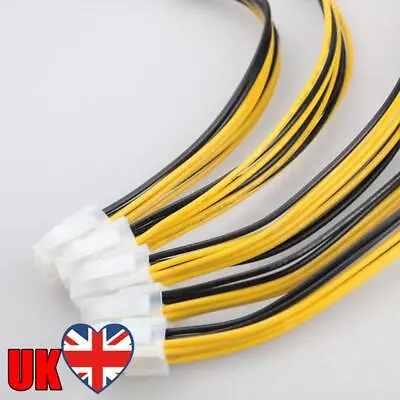 5x ATX 4 Pin Male To 8 Pin Female EPS Power Cable Adapter CPU Power Supply • £4.67