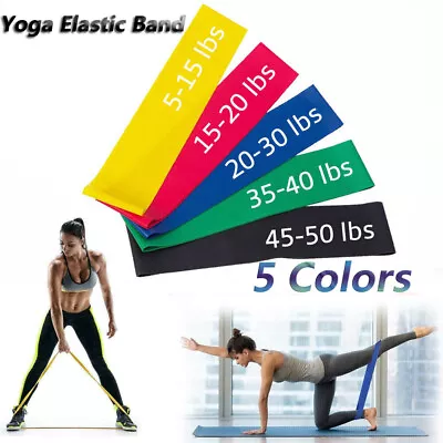 LOT Resistance Band Set Yoga Pilates Abs Exercise Fitness Tube Workout Bands • $62.98