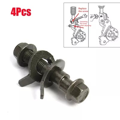 4x 14mm Steel SUV Car Tire Wheel Alignment Adjustable Cam Bolts 10.9 Intensity • $45.29