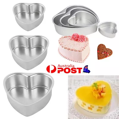 3/4/5/6/8/10Inch Tin Heart Shaped Bread Cake Pan Bakeware Mold Baking Tray Mould • $10.49