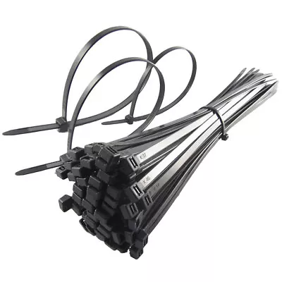 QUALITY Black Cable Ties / Zip Wraps Short Long Thick Thin Narrow Small Fastener • £48.25