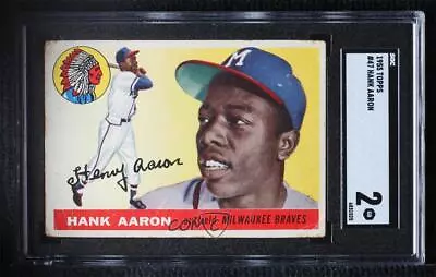 1955 Topps Hank Aaron #47 SGC 2 HOF • $363.10