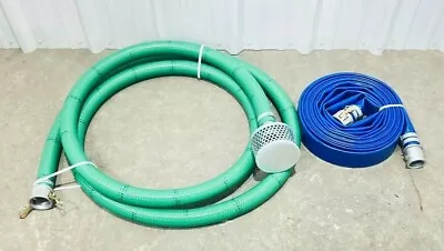 6yze8 Quick Coupling Pump Hose Kit 20ft Suction Hose And 50ft Discharge Hose • $206.99