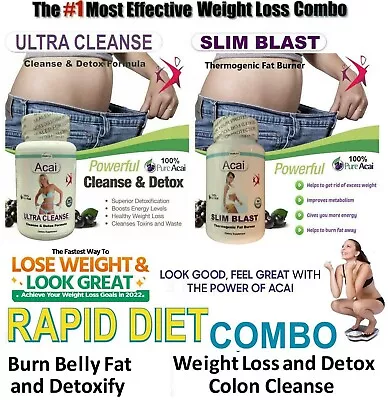 Fat Burner Detox Cleanse Diet Pills Strong Thermo Weight Loss Slimming Tablets • £34.95