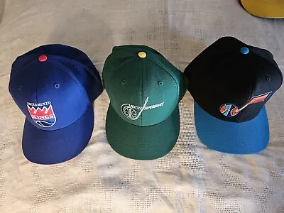 Size 8 Fitted Hat Lot NBA Vintage Mitchell & Ness Lot Of 3 • $58
