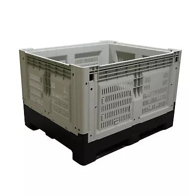 NEW Grey Collapsable Pallet Box Vented 1200mm X 1000mm X 810mm Optional Lid • £185