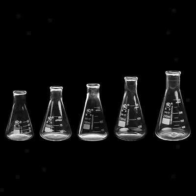 £10.67 • Buy Lab Chemistry Glass Conical Erlenmeyer Flasks Glassware Instrument 50ml - 2000ml
