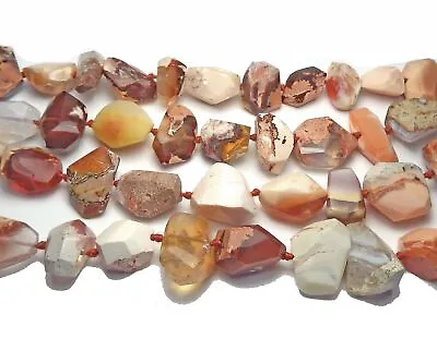 16  Strand MEXICAN FIRE OPAL 13-20mm Faceted Nugget Beads NATURAL • $82.50