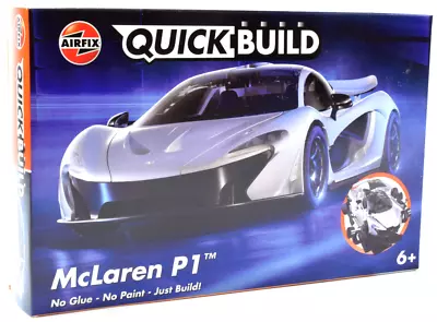 Airfix QUICK BUILD White McLaren P1 Snap Together Model Car Kit J6028 • $15.99