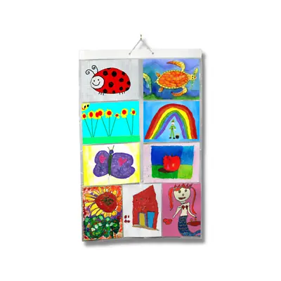£15.99 • Buy A4 Picture Pockets™ - Children's Artwork Photo Display Frame For 9/18 Paintings