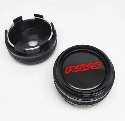 4pcs 62 Mm For Rays Volk Black Red  Badge Alloy Wheel Center Caps Rim Hub Caps • $22.99