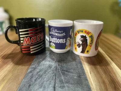 £19.99 • Buy 3x VINTAGE Mars Dairy Milk Beano Creme Egg Ceramic Mug Chocolate Easter Retro
