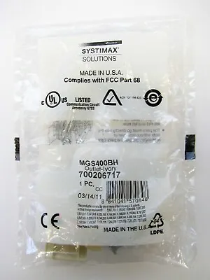 (1 Jack) Commscope/Systimax MGS400BH-246 Cat6 RJ45 Giga Jack Ivory • $10