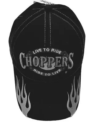 Live To Ride Chopper Ride To Live Embroidered Black Cap • $14.99