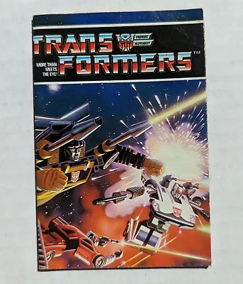 G1 Transformer 1984 Hasbro Catalog Checklist Booklet Poster Insert • $8.95